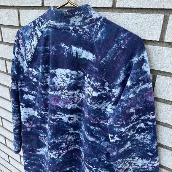 Chico’s Weekends CoziSoft Ocean Tides Zipper-Mock Tunic Blue Purple - Picture 7 of 12